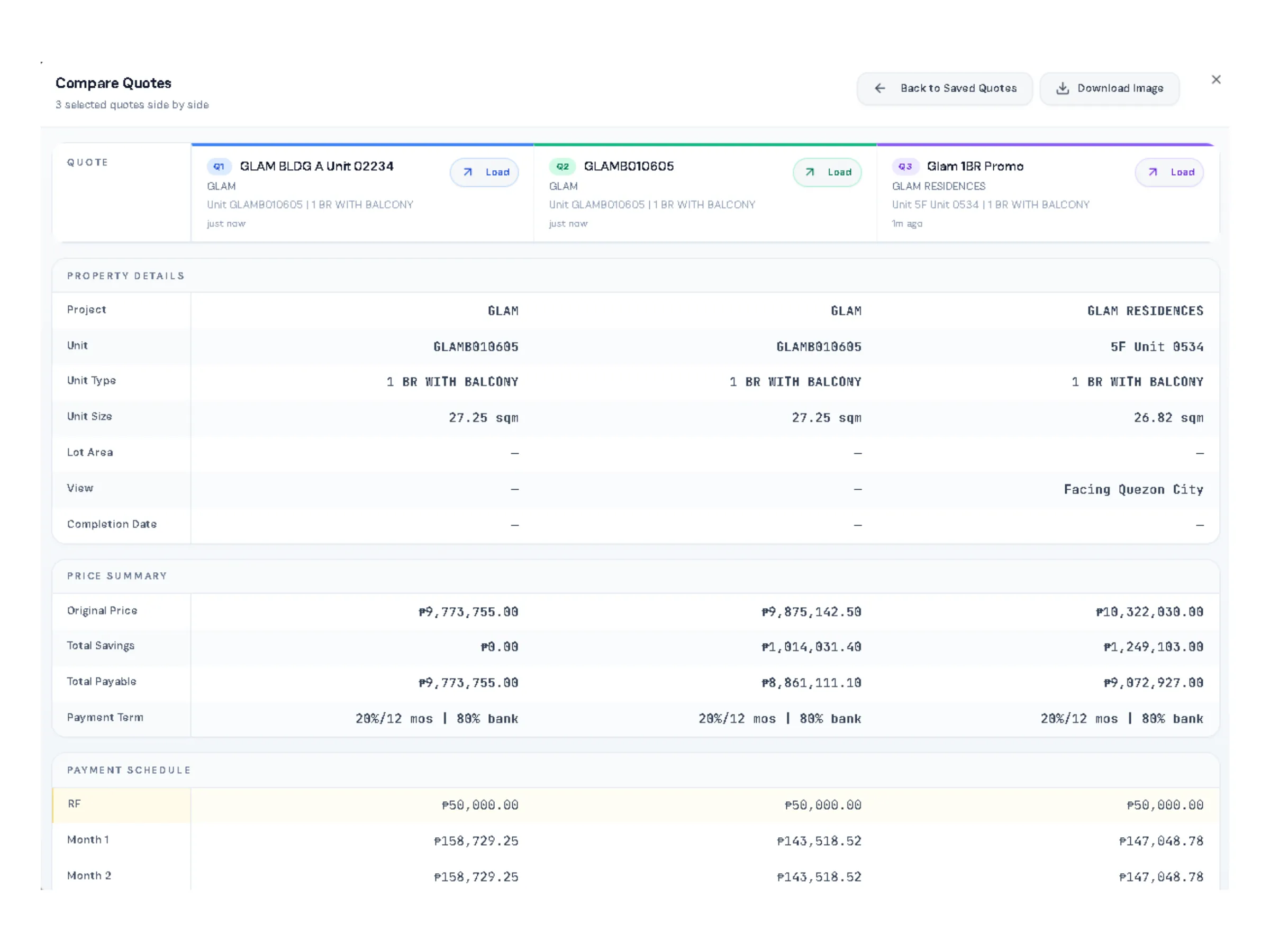 Sample exported quote from AhenteKit Quote