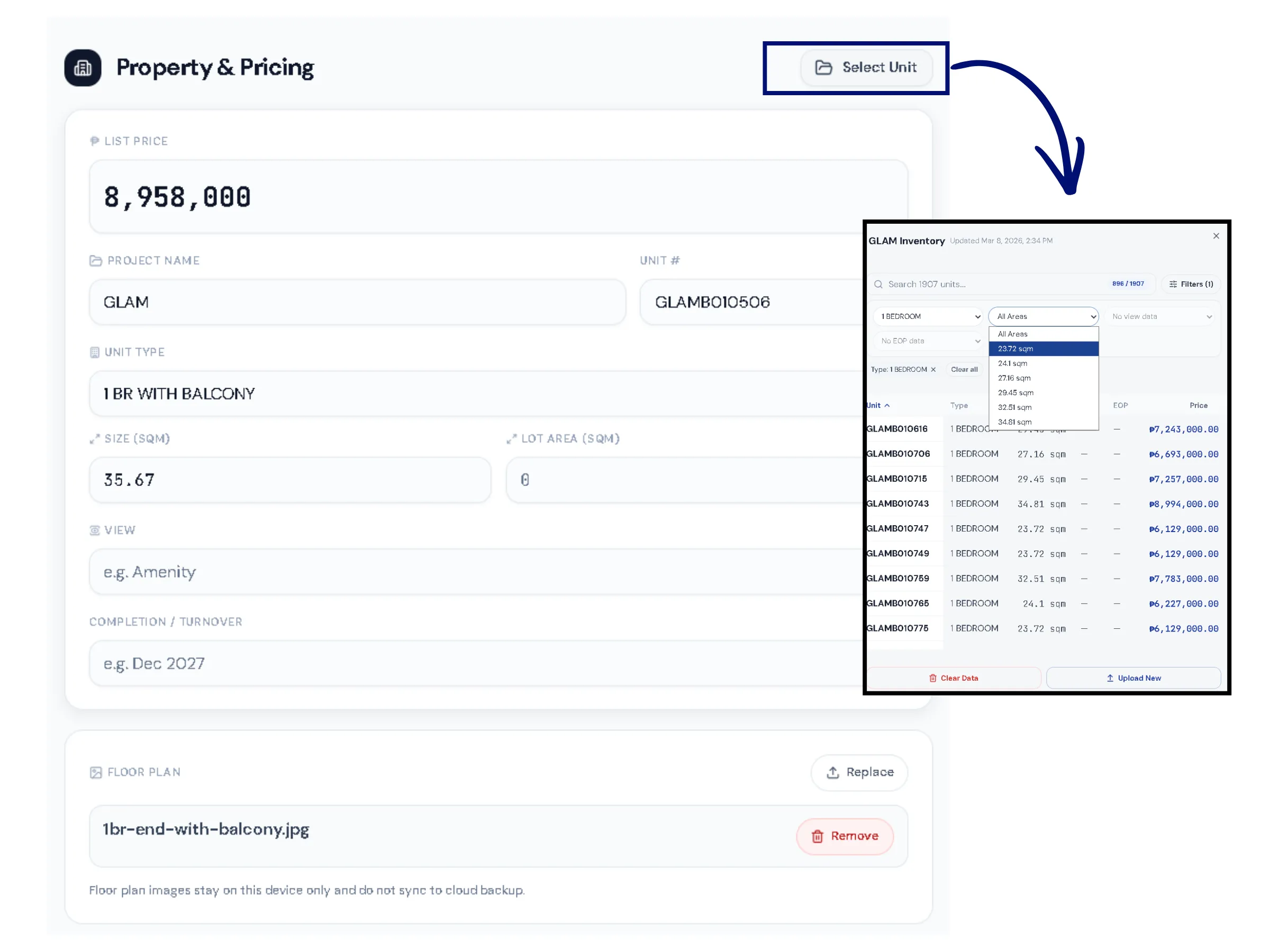 Sample exported quote from AhenteKit Quote